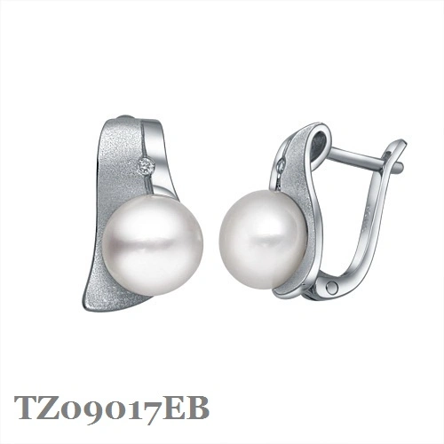 925 Fashion Silver Jewelry Set with Fw Pearl and CZ