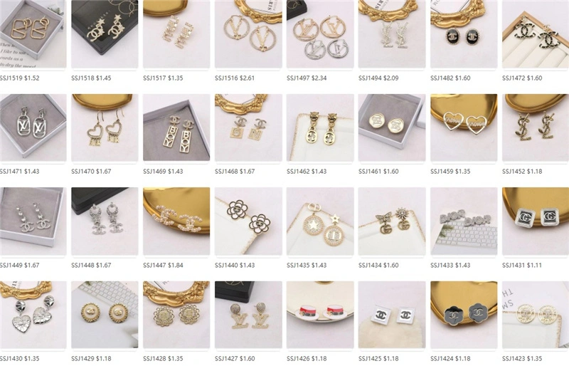 Wholesale Luxury Jewelry Famous Brand Stud Earrings Gucci&prime; S Gg Women Inspired Designer Earrings Popular Brand Hoop Earring