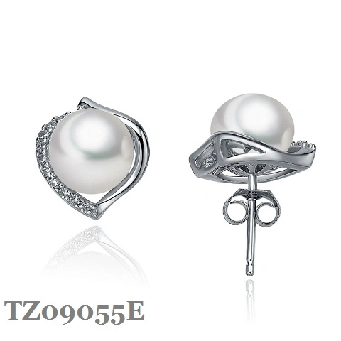 Fashion Silver Pearl Jewelry Set with Earring Lock