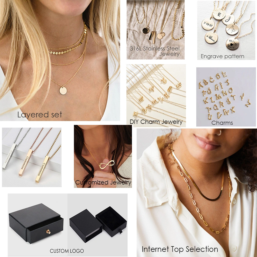 18K Gold Jewelry Fashion Stainless Steel Figaro Chain Bracelets