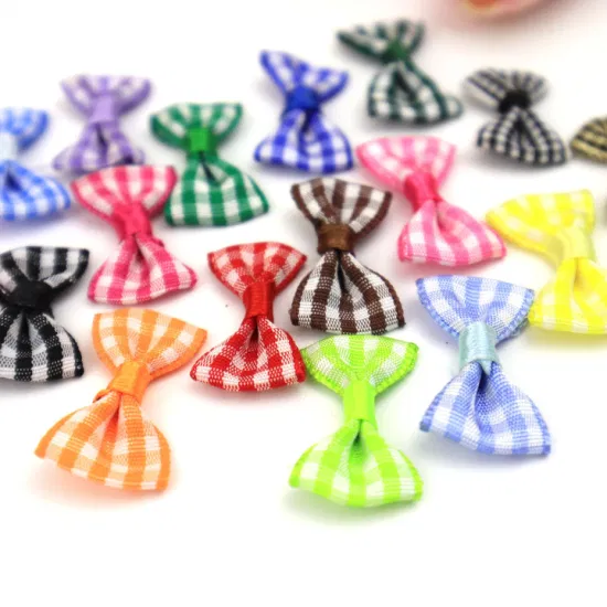 Polyester Plaid Bow Tie DIY Accessories for Girls Headwear Clothing Accessories