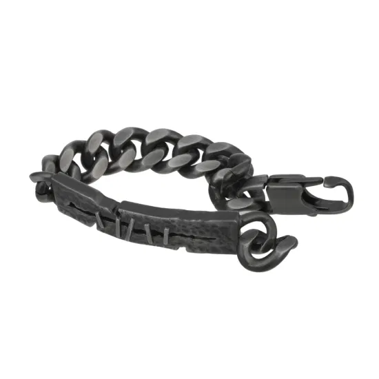 Retro Stainless Steel Cuban Chain Bangle Bracelet for Men
