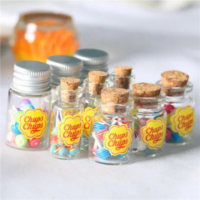 1: 12 Dollhouse Miniature Kitchen Food Play Model Mini Canned Lollipop DIY Accessories